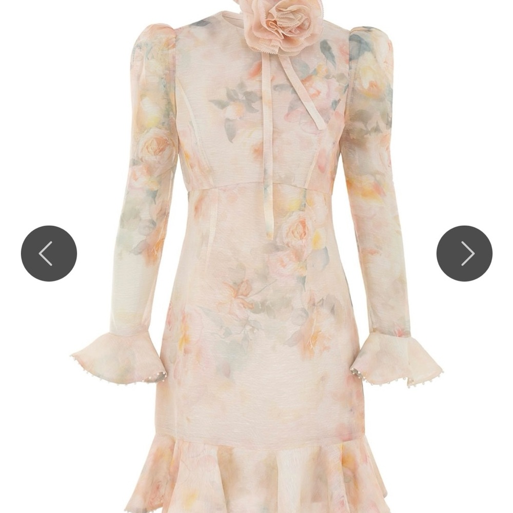ZIMMERMANN CRUSH FLOWER MINI DRESS IN CIARA FLORAL